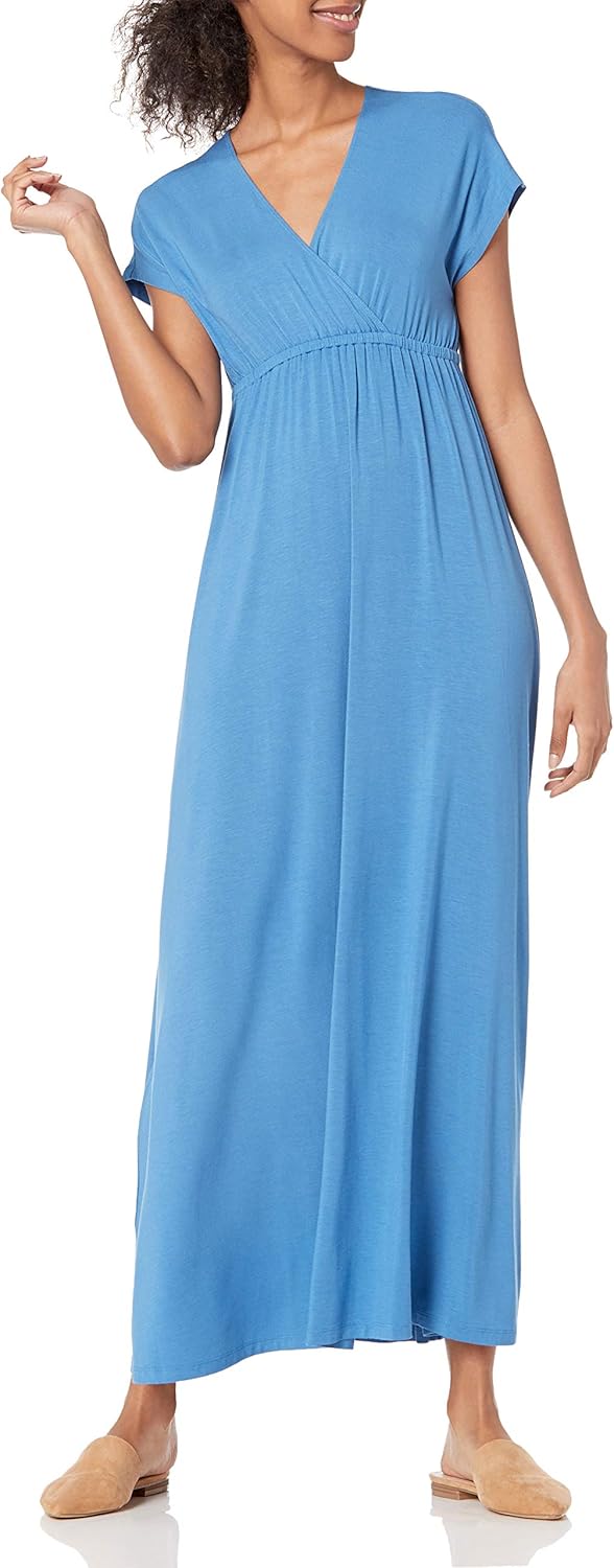 Amazon Essentials Women's Waisted Maxi Dress (Available in Plus Size)